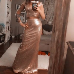 Lulu's Two Piece Sequin Dress